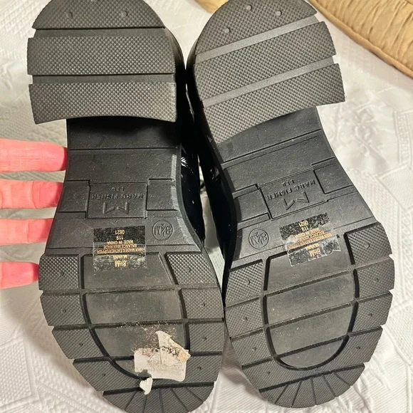 Marc Fisher Limited black combat boots- size 8.5 - Picture 10 of 15